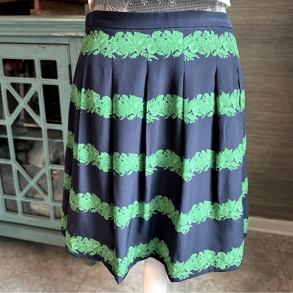 J.Crew Navy Silk Mini Skirt Size 6 Y2K Style - Picture 5 of 15